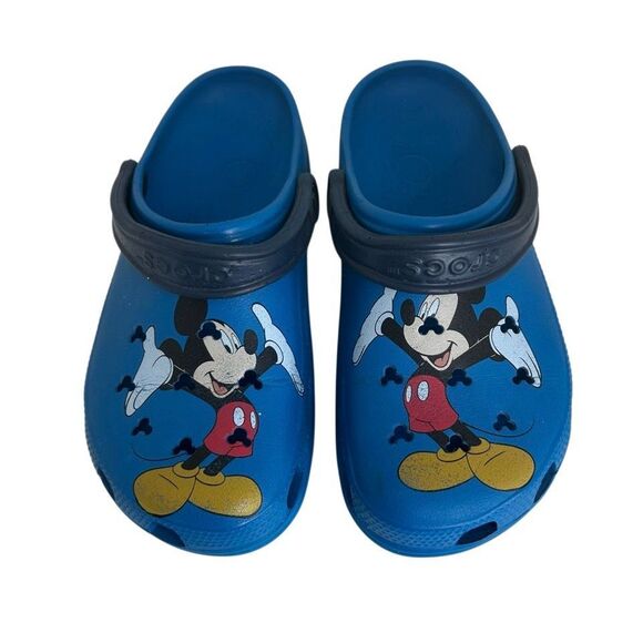 Crocs x Disney Mickey Mouse Classic Clogs Unisex Women’s Sz 9/Men’s Sz 7 Blue - Picture 1 of 14